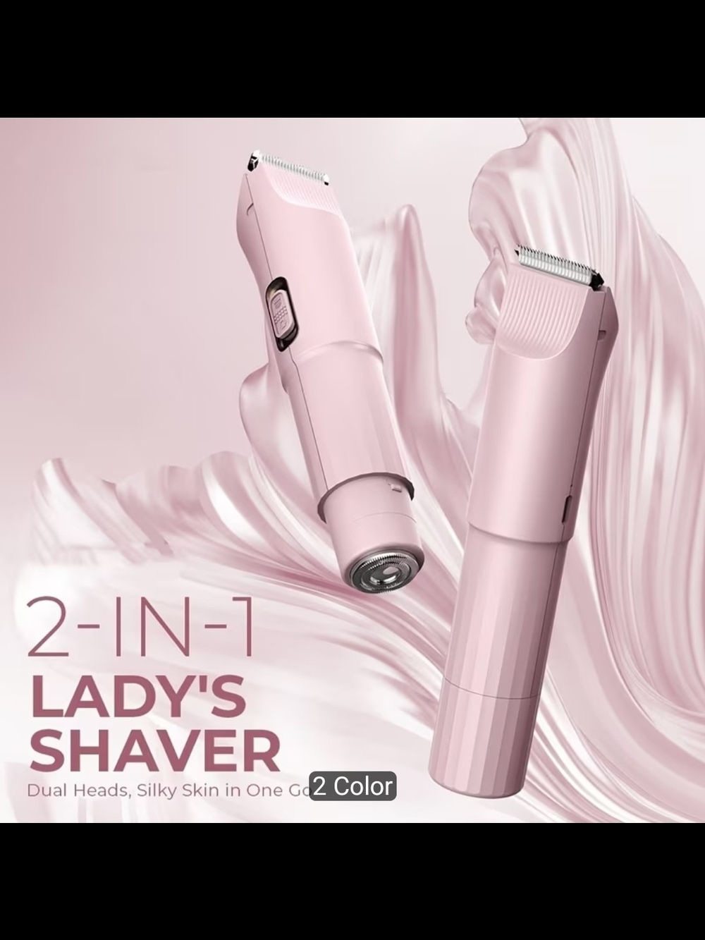 Lady's 2-in-1 Electric Shaver - Pink